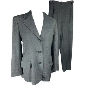 Vintage Cheap and Chic MOSCHINO Suit 10 Charcoal Gray Pants Blazer Jacket 90s